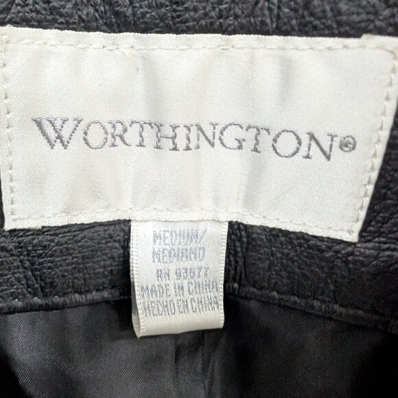 Worthington Black Leather women's jacket. - Picture 7 of 7